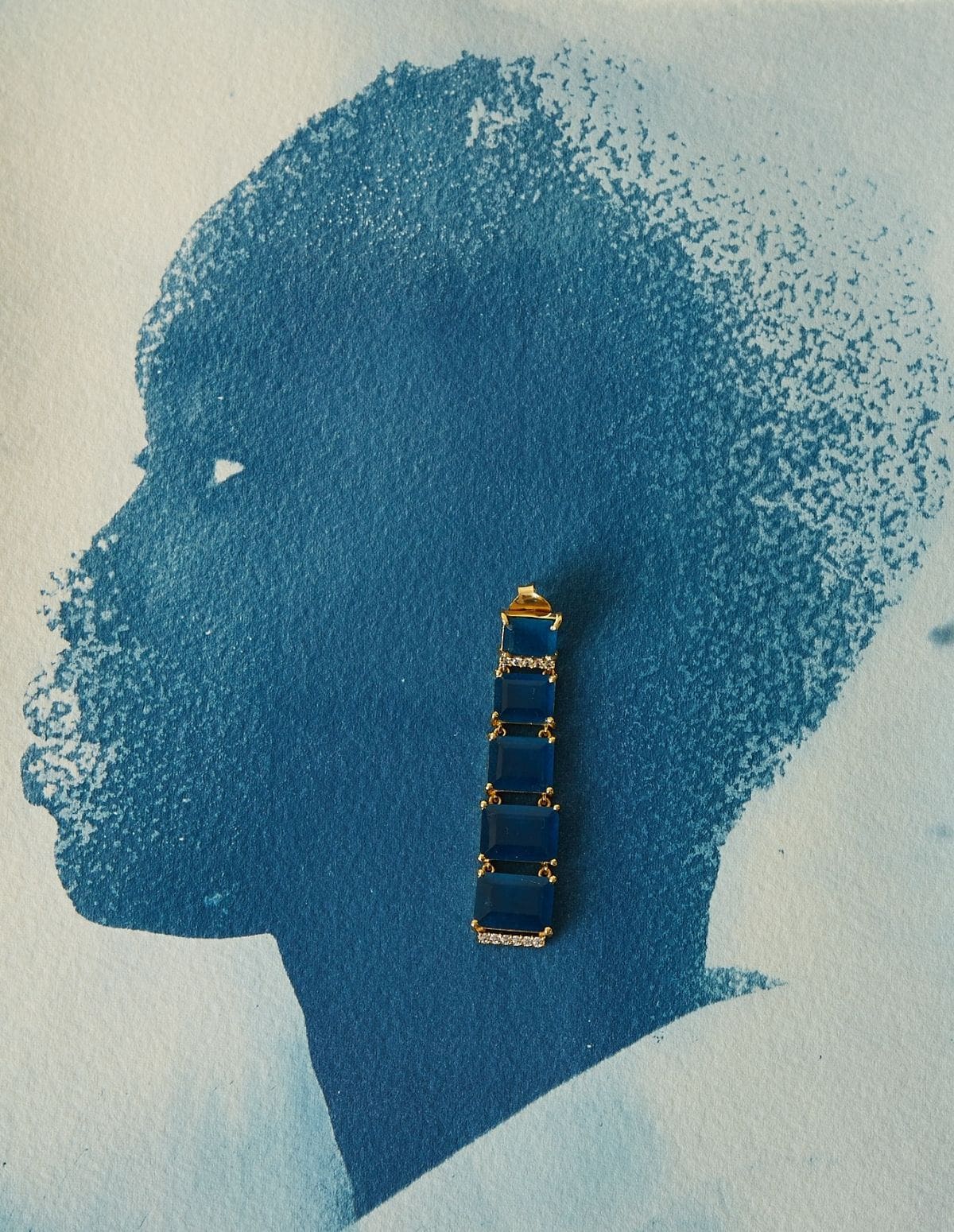 Cascade Earrings - Blue Black Jade