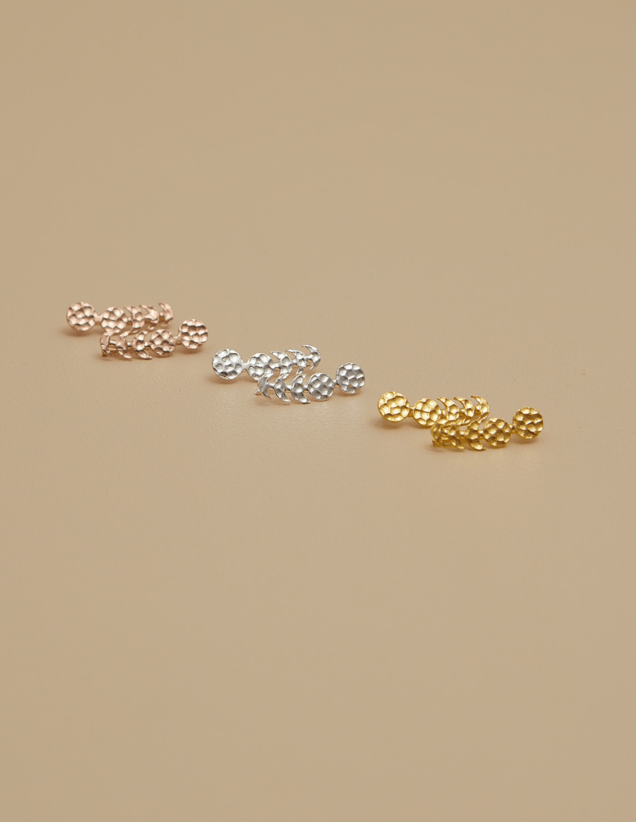 Namib Moon Phases Ear Climbers - Rainbow Trio Set