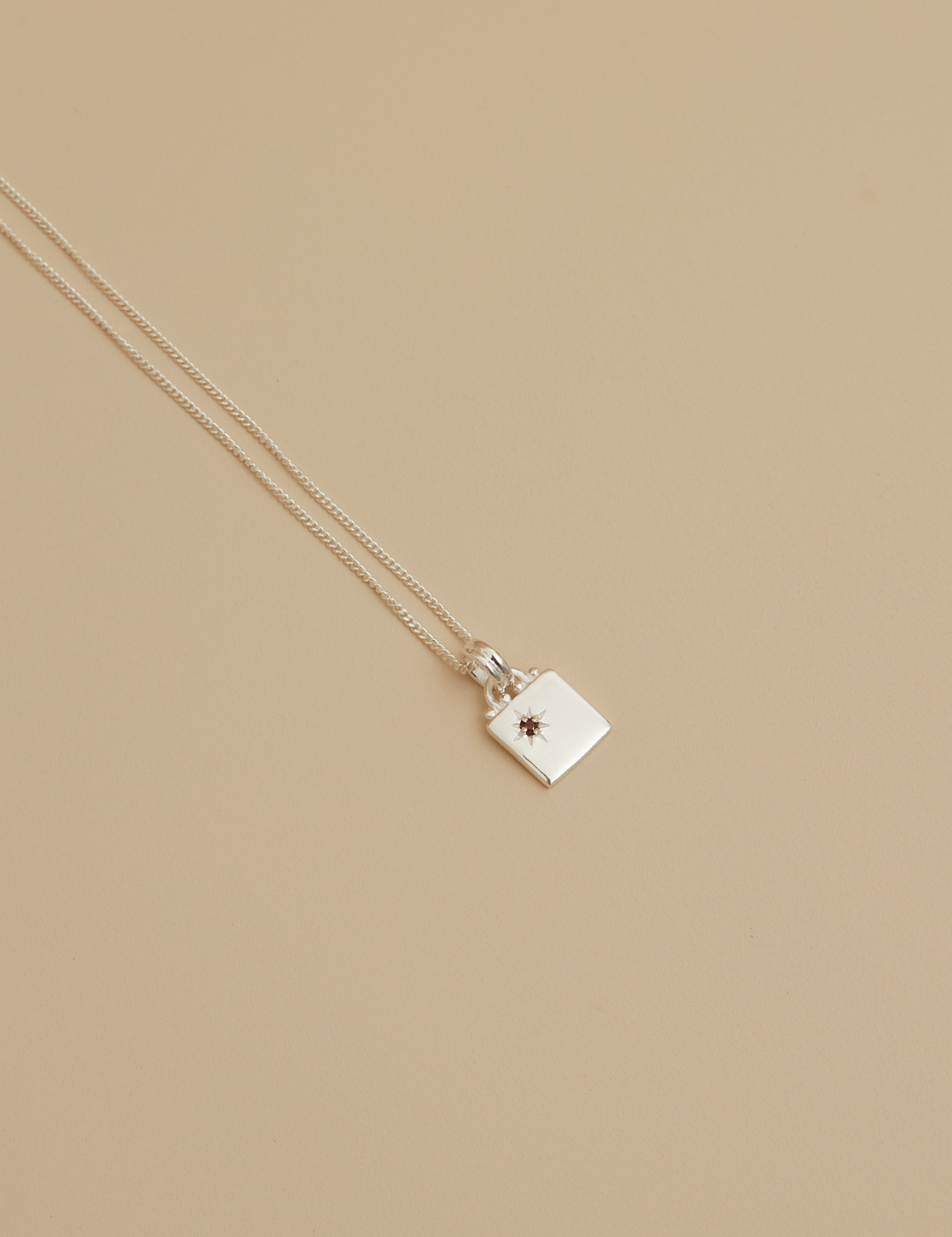 Birthstone Necklace - Silver