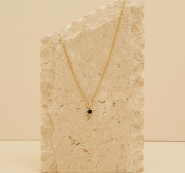 Minimalist Onyx Necklace - Gold Filled